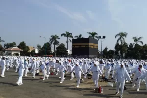 3.155 Peserta Semarakkan Senam Bersama SSI-WTK di Halaman MAJT