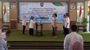 Bupati Tegal Lantik Delapan ASN Sebagai Pejabat Pimpinan Tinggi Pratama