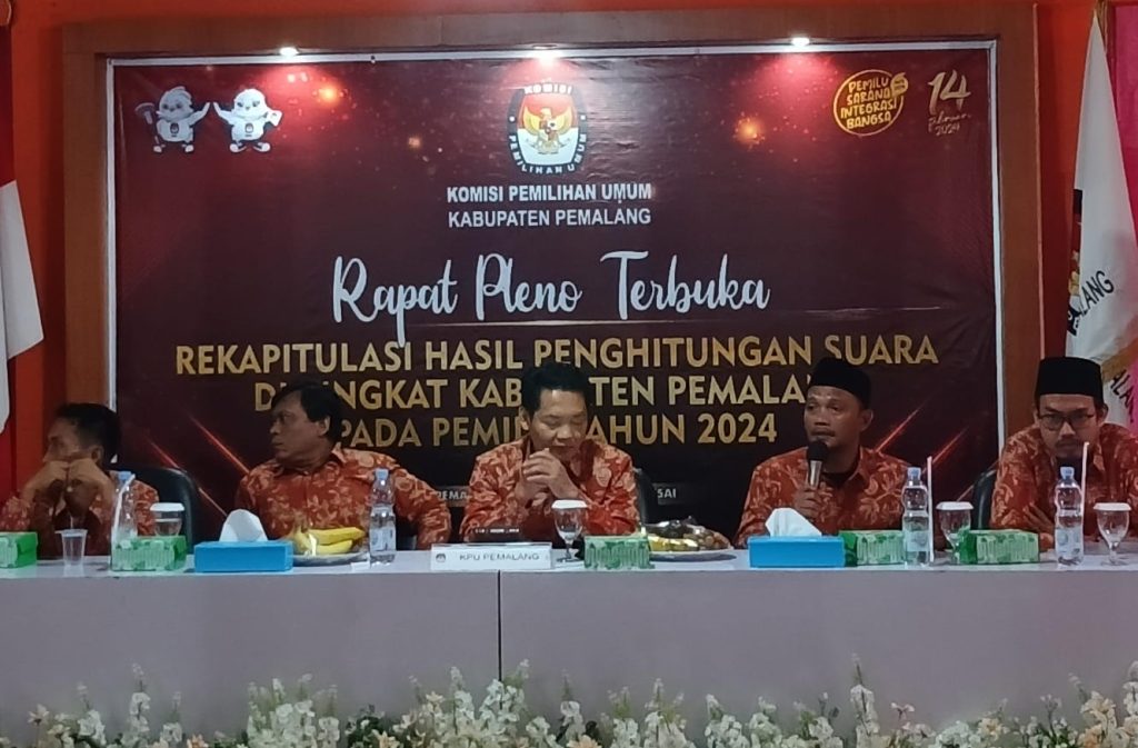 KPU Pemalang Gelar Rapat Pleno Terbuka Rekapitulasi Pemilu