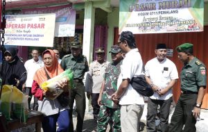 Tekan Laju Inflasi, Kodim Pemalang Gelar Operasi Pasar Murah