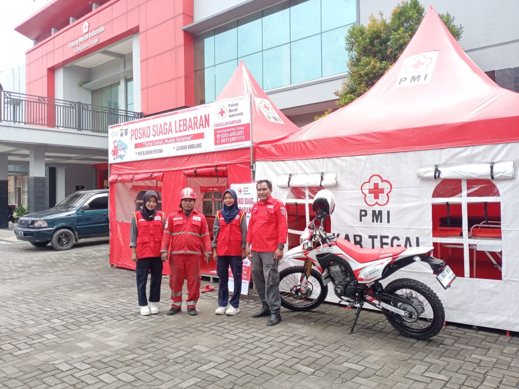 PMI Kabupaten Tegal Siagakan 50 Relawan dan Pos Pertolongan Pertama