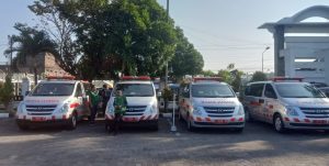 Empat Unit Ambulance Dinkes Mengawal Keberangkatan Haji Kota Tegal