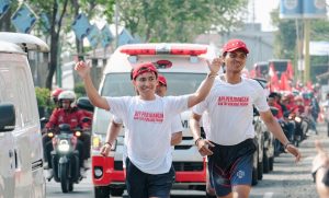 Ratusan Kader PDIP Brebes Sambut Pelari Obor Api Abadi