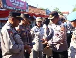 Antisipasi Praktik Judi Online, Propam Polres Tegal Cek Handphone Personel