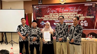 KPU Tetapkan DPS Pilkada Brebes 1.521.720 Pemilih
