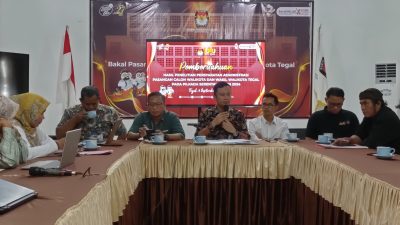 Tiga Paslon Wali Kota dan Wakil Wali Kota Tegal Memenuhi Syarat Kesehatan