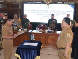 Sutaryono Dilantik Jadi Pj Sekda, Ini Pesan Pj Bupati Brebes