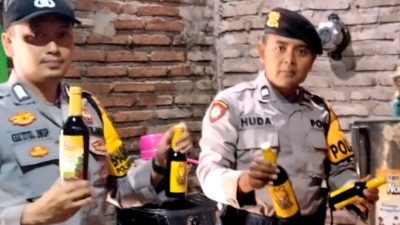 Polsek Paguyangan Sita Miras Ilegal, Penjual Diberi Peringatan