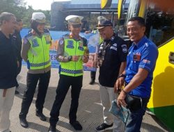 Satlantas Polres Tegal dan Dishub Gelar Ramp Check di Terminal Dukuh Salam