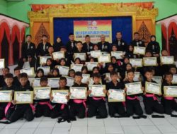 Puluhan Siswa Ikuti Ujian Kenaikan Tingkat Club Teratai Yunior Tegal