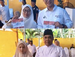 Diiringi Shalawat, Calon Wakil Bupati Tegal Mujab dan Kholid Mencoblos di Satu TPS