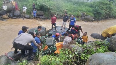 Pencari Rumput Tertimpa Batu Besar di Kali Petung