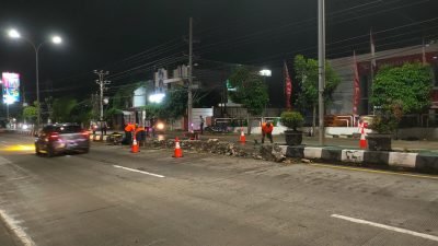 Median Jalan Kolonel Sugiono Tegal Siap Dibuka Kembali
