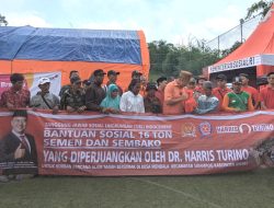 Harris Turino Bantu 16 Ton Semen dan Paket Sembako untuk Korban Tanah Bergerak di Sirampog Brebes
