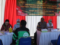 Polres Tegal Beri Layanan Kesehatan Gratis Bagi Ratusan Pengemudi Ojek