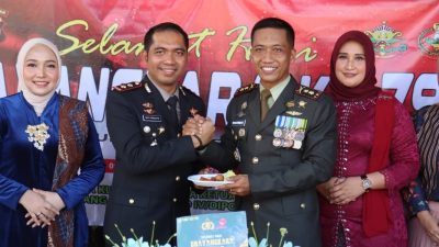 Semarak Hari Bhayangkara, Polres Tegal Dapat Kejutan dari Yonif 407/ Padmakusuma