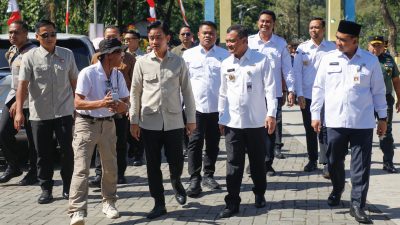 Ahmad Luthfi dan Taj Yasin Dampingi Gibran Tebar 50 Ribu Benih Ikan di Waduk Rowo Jombor