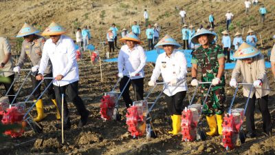 Gubernur Ahmad Luthfi dan Kapolri Tanam Jagung, Komitmen Wujudkan Swasembada Pangan