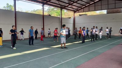 Latihan Fisik Satpam BRI Bumiayu dan PT PKSS, Dukung Pelayanan Nasabah dengan Tubuh Bugar