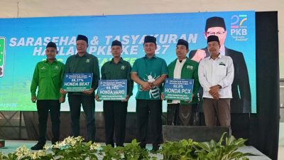 Tasyakuran Harlah ke-27 PKB Kabupaten Tegal, Gelar Penyerahan Sepeda Motor Hingga Pemberian Penghargaan