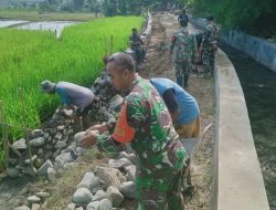 Pra TMMD Sengkuyung Tahap III Warga dan TNI Bangun Talud