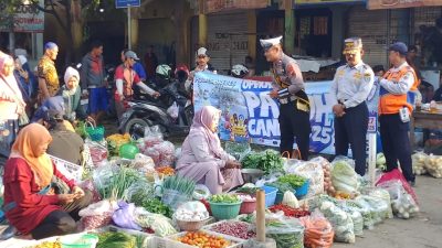 Satlantas Polres Brebes Blusukan ke Pasar, Ini Tujuannya