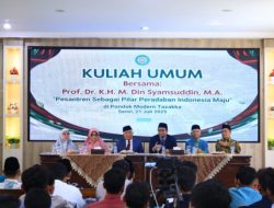 Prof Din Syamsuddin Beri Kuliah Umum di Tazakka