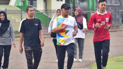 Yuk, Jogging di GOR Trisanja Slawi, Bakal Dibangun Running Track dan Jogging Track