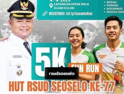 Ini Link Pendaftaran Fun Run RSUD Soeselo Slawi, Hadiah Jutaan Rupiah