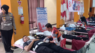 Ratusan Warga Antusias Ikuti Donor Darah HUT ke- 80 PMI