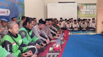 Polres Tegal dan Komunitas Ojol Doa Bersama Untuk Affan Kurniawan