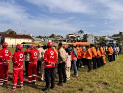 Kodim 0712/Tegal Gelar Latihan Penanggulangan Bencana Alam Erupsi Gunung Slamet