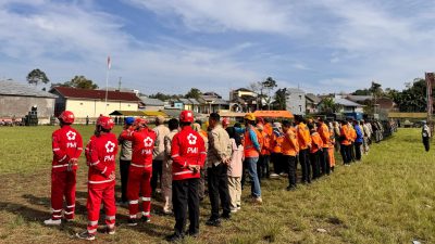 Kodim 0712/Tegal Gelar Latihan Penanggulangan Bencana Alam Erupsi Gunung Slamet