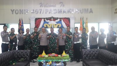HUT Ke-80 TNI, Polres Tegal Berikan Kado Istimewa Kepada Yonif 407/PK