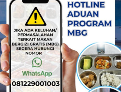 Inilah Hotline Aduan Kasus Keracunan Menu MBG Resmi Yang Disediakan Pemprov Jateng